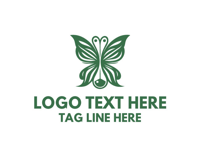 Soft Glow Hourglass Butterfly Logo