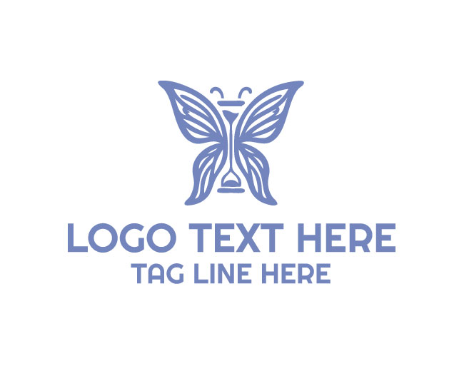 Butterfly Transformation Hourglass Logo