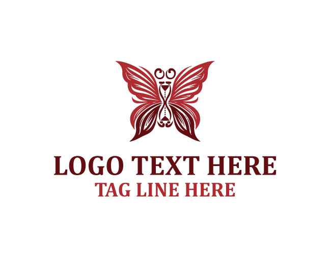  Chic Luxury Hourglass Butterfly Logo