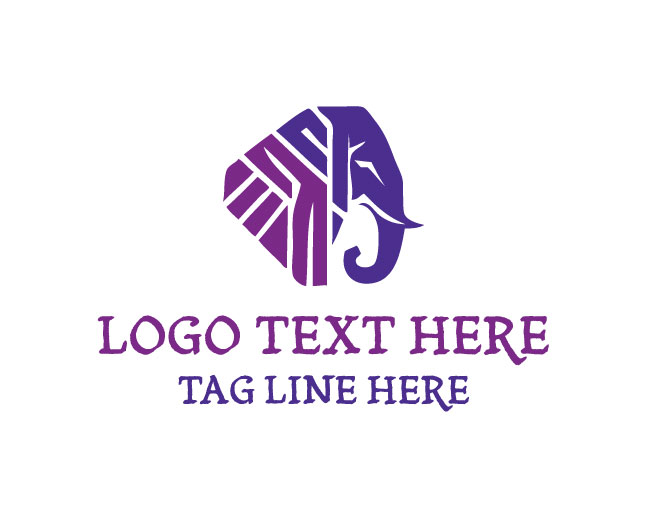 Abstract Geometric Elephant Logo