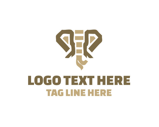 Luxury Geometric Elephant Logo