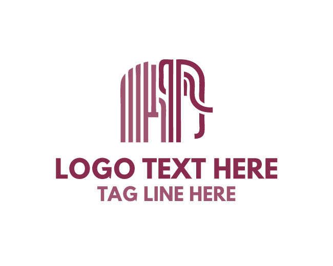 Bold Geometric Elephant Logo