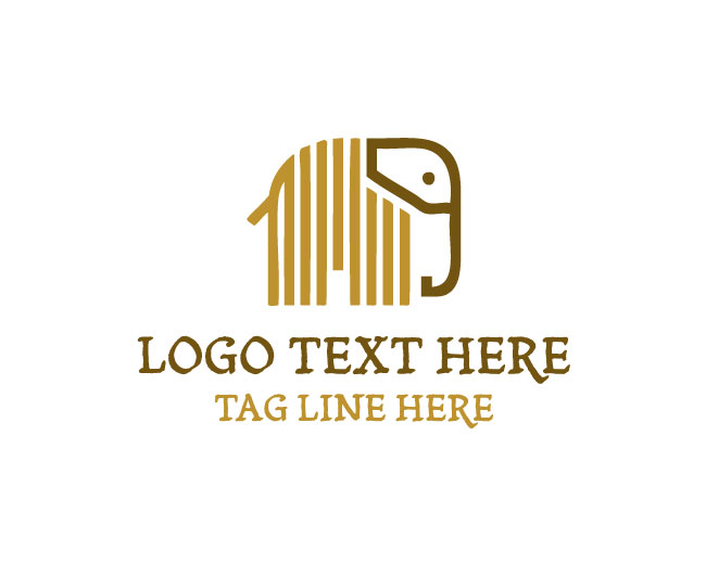 Artistic Geometric Elephant Logo