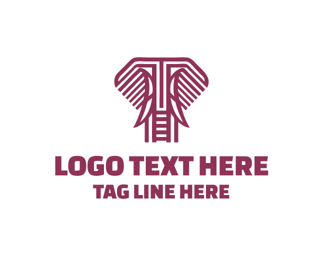 Premium Geometric Elephant Logo