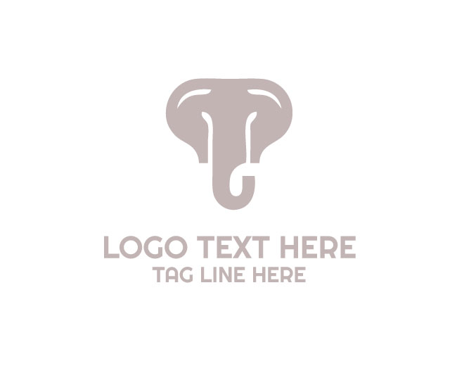 Simple Minimal Elephant Logo