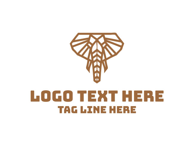  Futuristic Geometric Elephant Logo