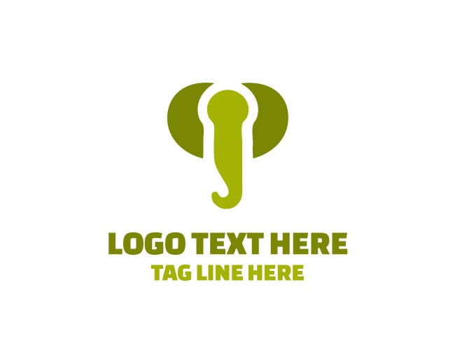 Abstract Elephant Shape Logo