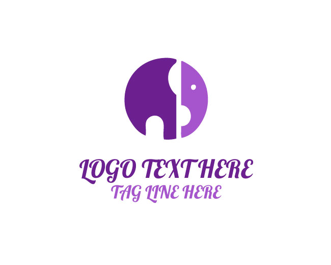Minimal Safari Elephant Logo