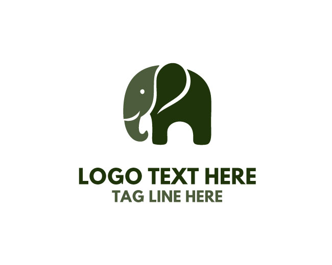 Minimal Wildlife Elephant Logo