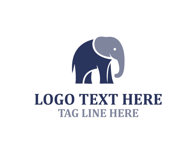 Creative Elephant Shape Logo