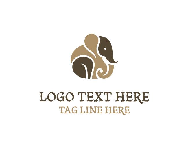 Modern Abstract Elephant Logo