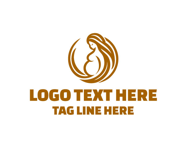 Mother And Child Expecting Logo