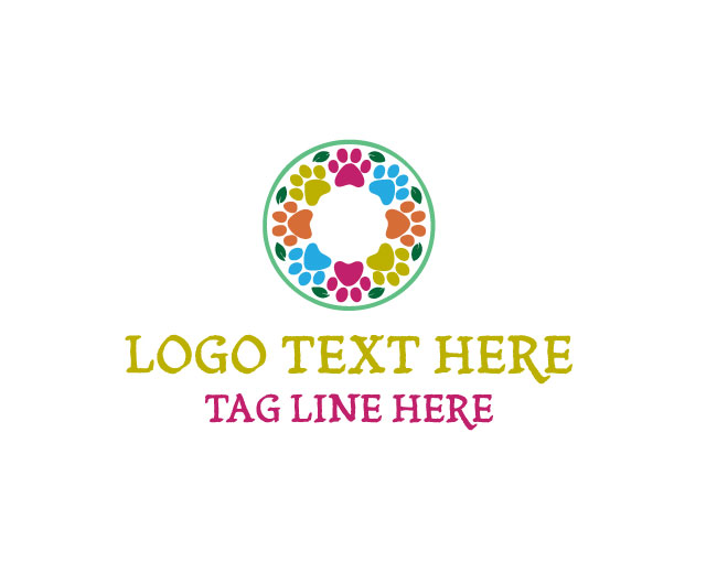 Artistic Natural Paw Logo