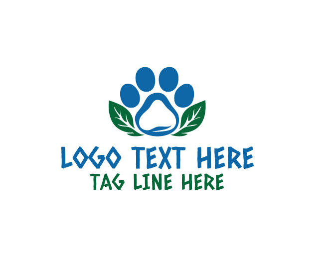 Monoline Natural Paw Logo