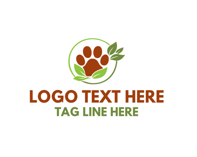 Earthy Natural Paw Logo