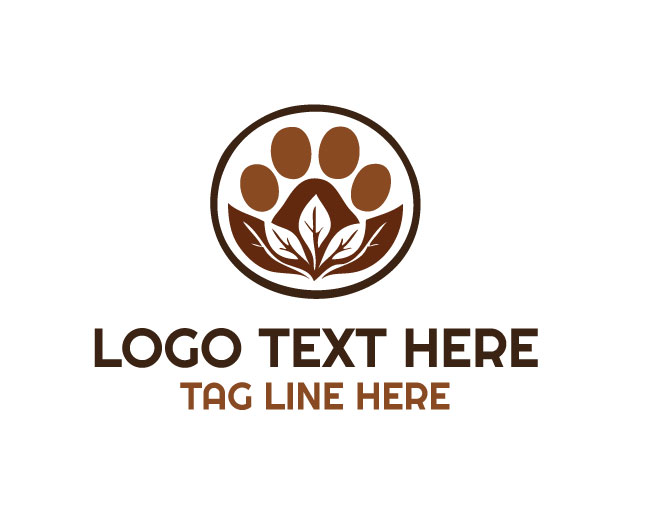 Paw Leaf Natural Logo