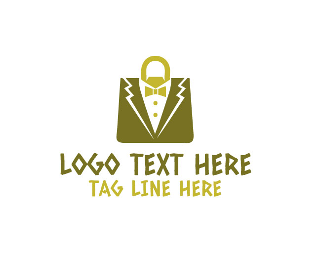 Minimalist Man Fashion Shopping Logo