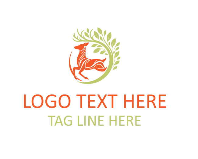 Woodland Deer Tree Logo