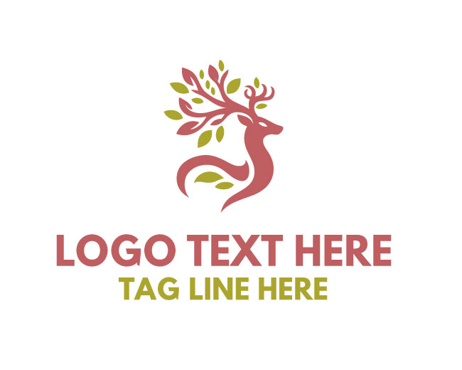 Forest Deer Nature Logo