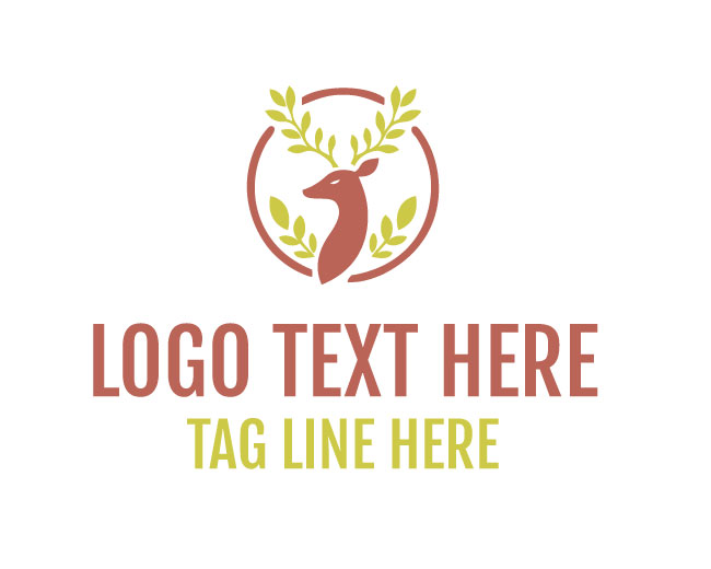 Rustic Deer Tree Logo