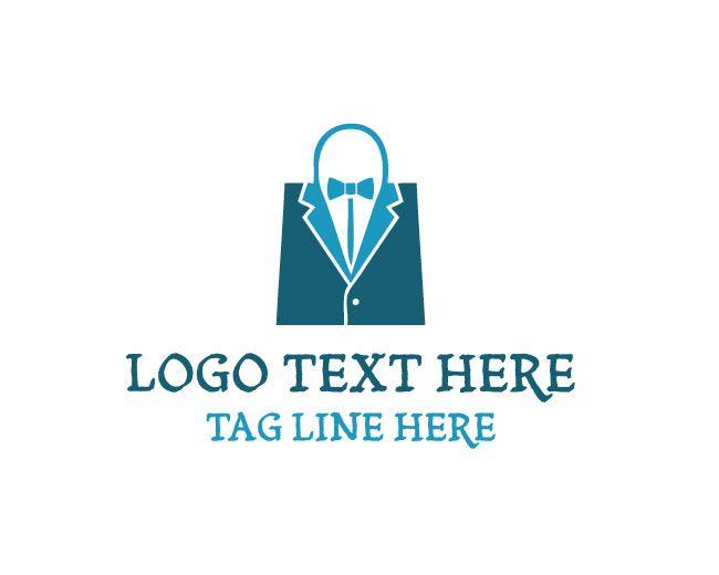 Monoline Man Fashion Shopping Logo