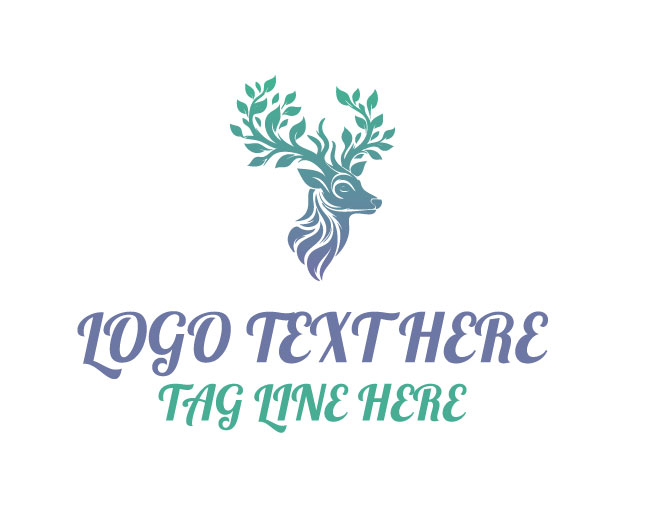 Elegant Deer Tree Logo