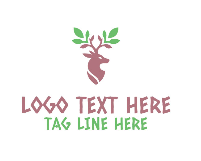 Deer Pine Tree Logo