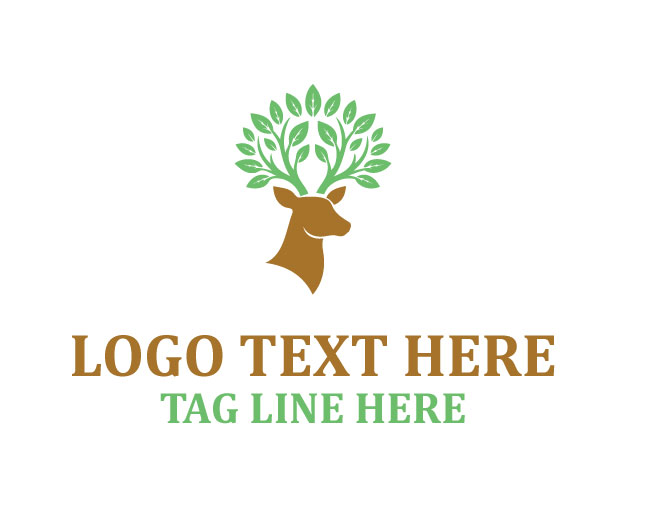 Eco Deer Woodland Logo