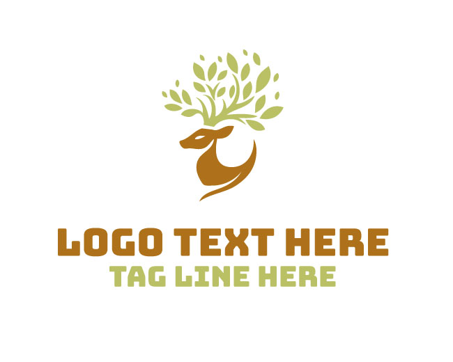 Natural Woodland Deer Logo