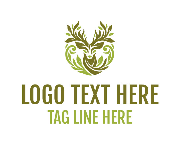  Peaceful Deer Nature Logo