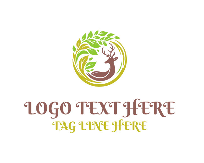 Elegant Woodland Deer Logo