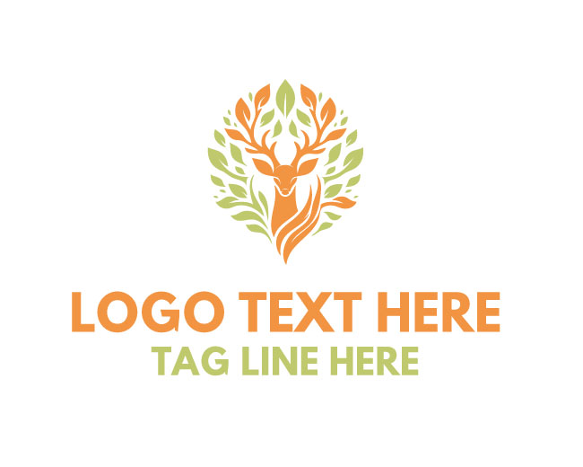 Deer Leaf Harmony Logo
