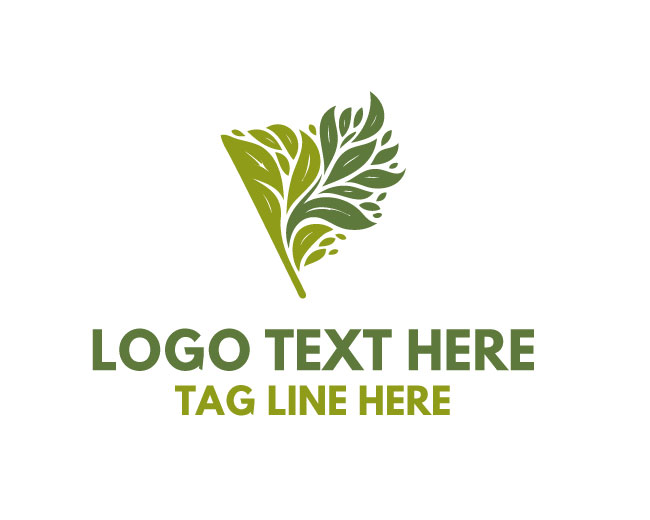  Green Leaves Flag Logo