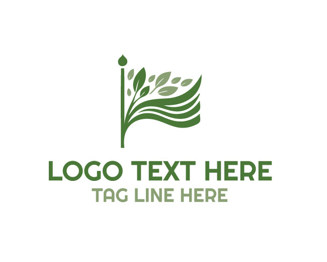 Nature Leaves Flag Logo