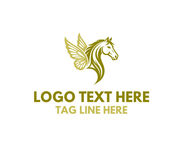  Horse Butterfly Logo Modern