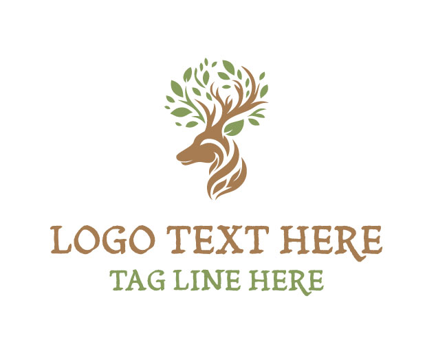 Evergreen Woodland Deer Logo