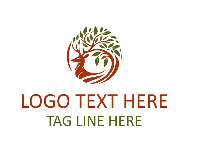 Deer Green Nature Logo
