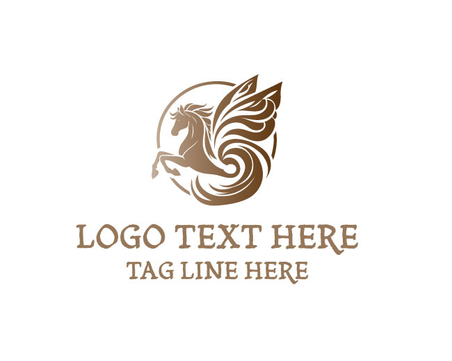 Butterfly Mane Horse Logo