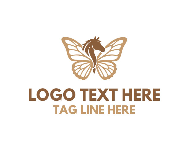 Celestial Horse Butterfly Logo