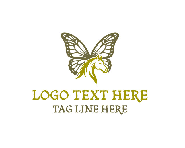 Royal Horse Butterfly Logo
