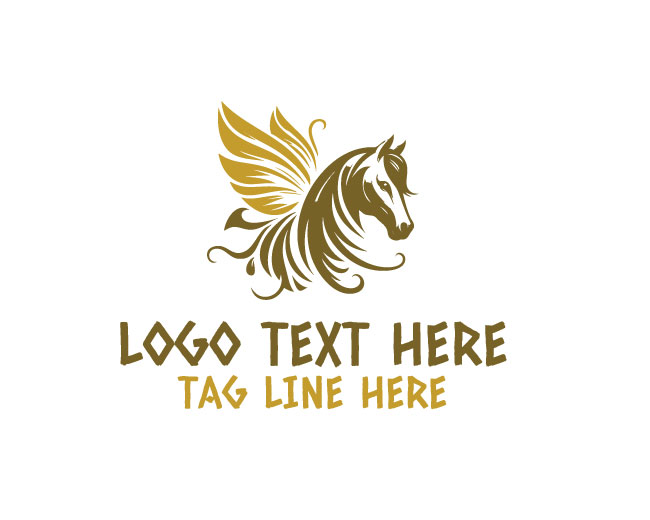 Fairy Horse Butterfly Logo