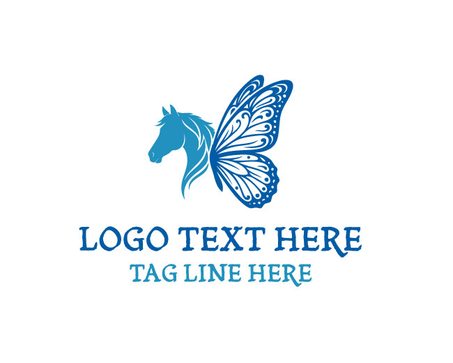  Pearl Horse Butterfly Logo