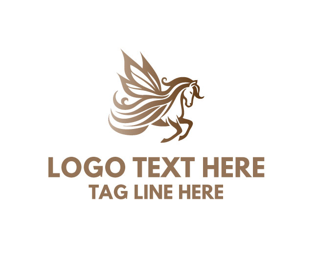 Dreamy Wings Horse Logo