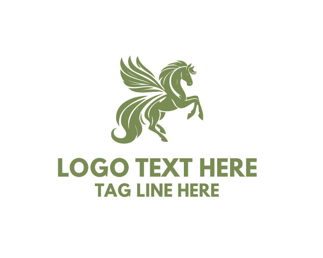 Moonlight Horse Butterfly Logo
