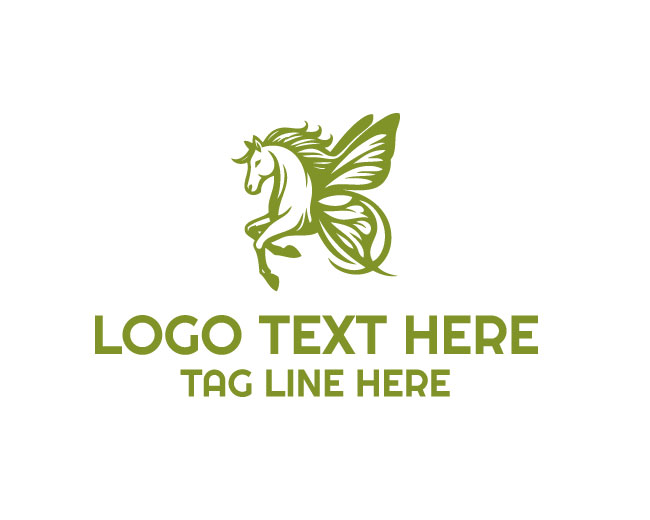 Wild Horse Butterfly Logo
