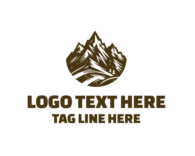 Vintage Mountain Badge Logo