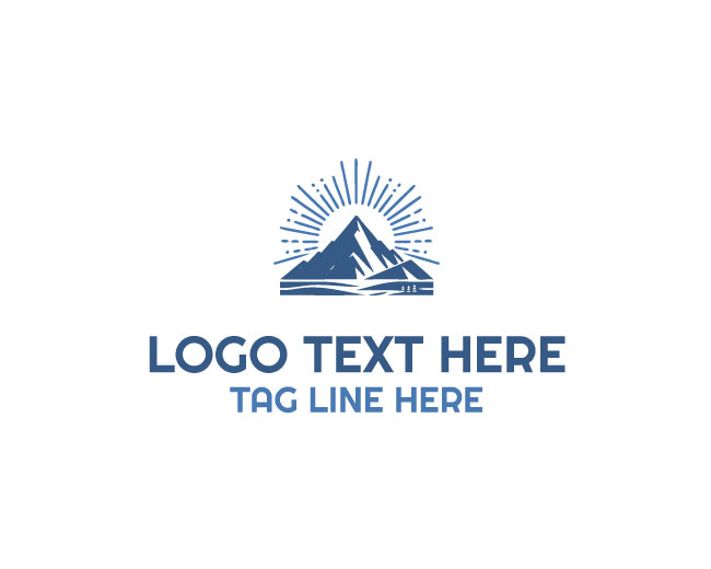 Snowy Alpine Mountain Logo