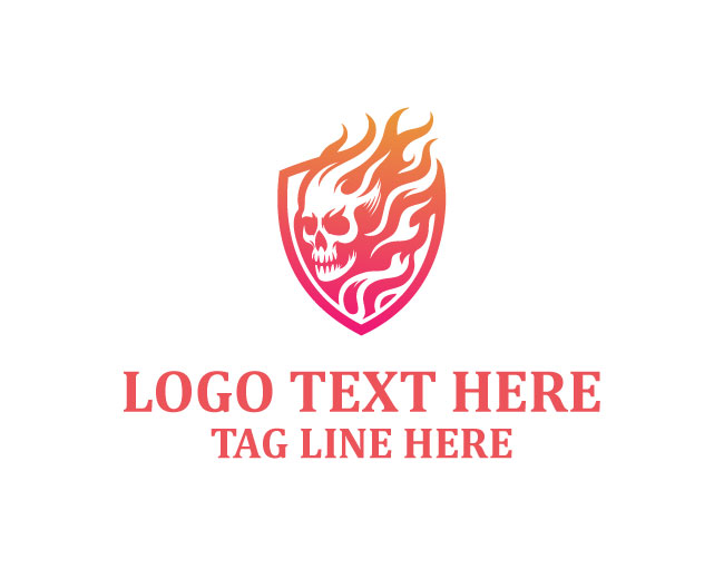 Savage Skull Flame Logo