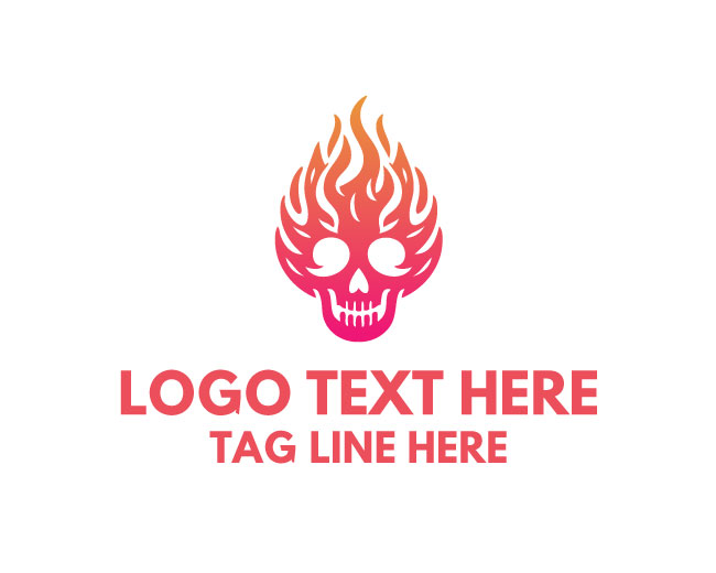 Hellfire Skull Logo