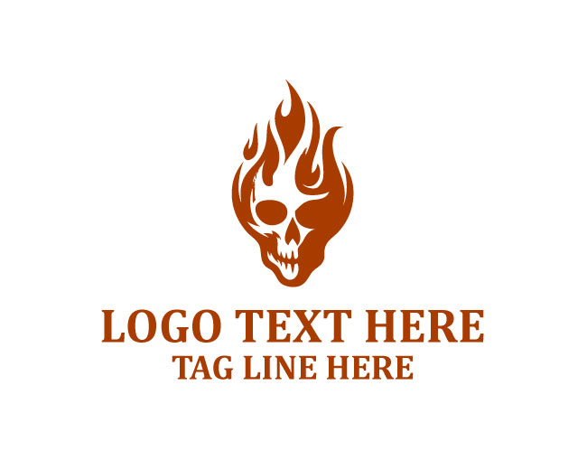 Skull Nightmare Fire Logo